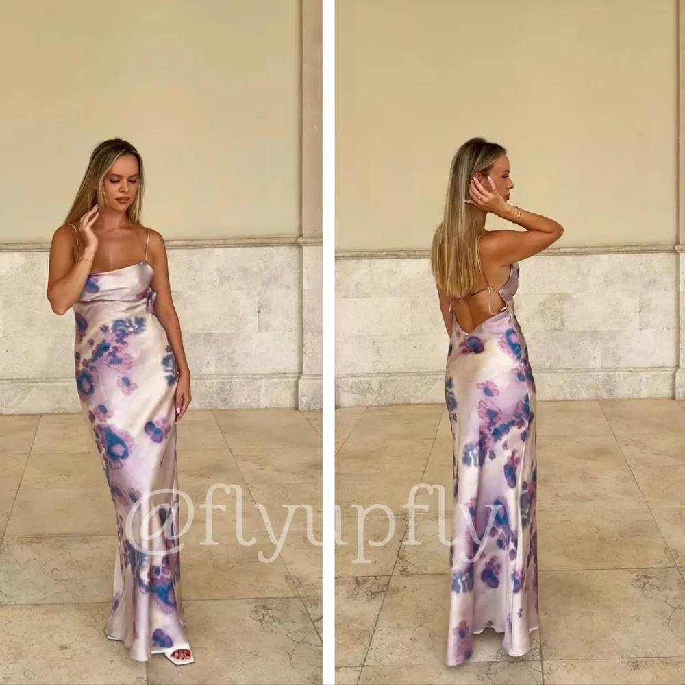 ZARA NEW LONG SATIN DRESS WITH OPEN BACK Size S